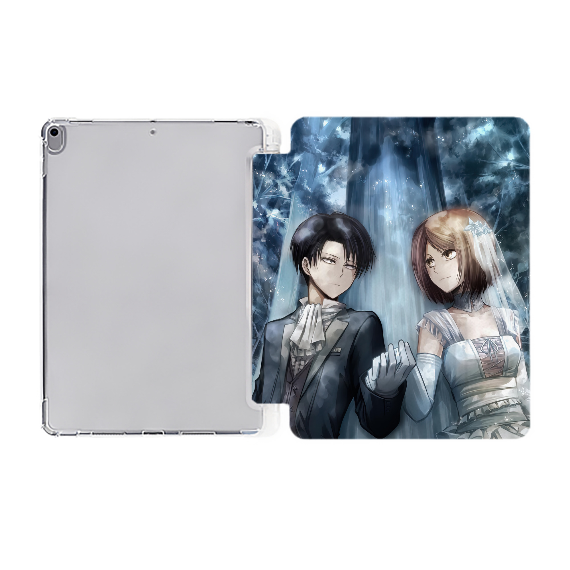 （画像用） 進撃の巨人 Attack on Titan IPad ケース ペン収納付き 三つ折りスタンド PUレザー×シリコン 対応機種9.5/10.5/10.9インチ